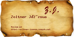 Zoltner Józsua névjegykártya